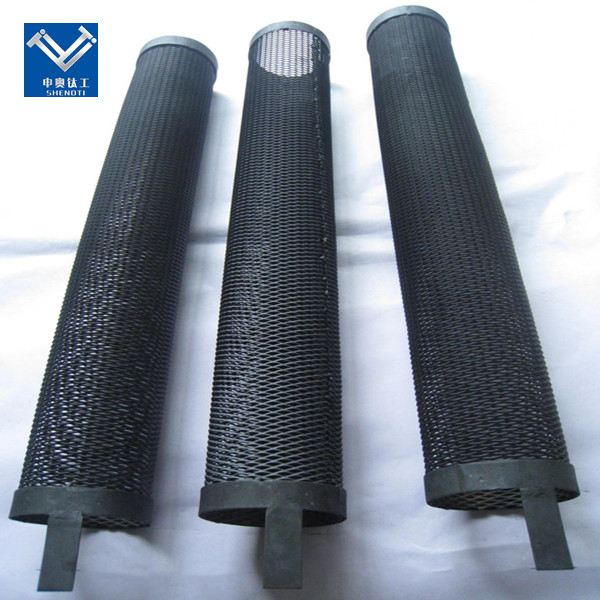 Titanium anode for electrochemical water treatment
